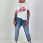 T-Shirt Magnifique - white-red