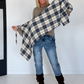 Waist Wrap im Karomuster - beige-schwarz-mehrfarbig