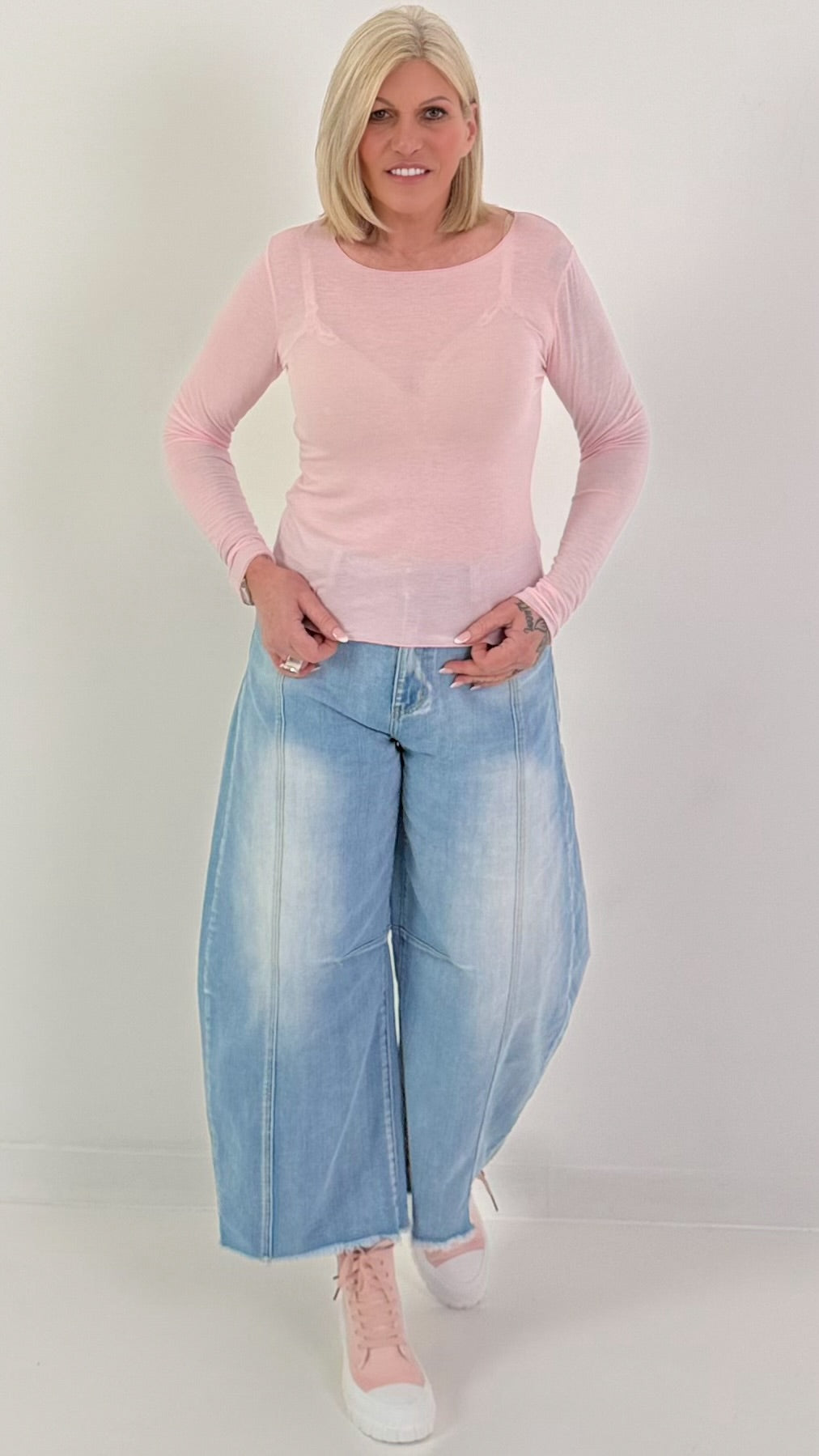 Lichtgewicht kasjmier shirt - roze