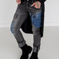 Jeans with denim details - used black