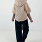 Jacket with XL collar and hood - beige
