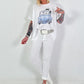 T-Shirt Car - white-light blue