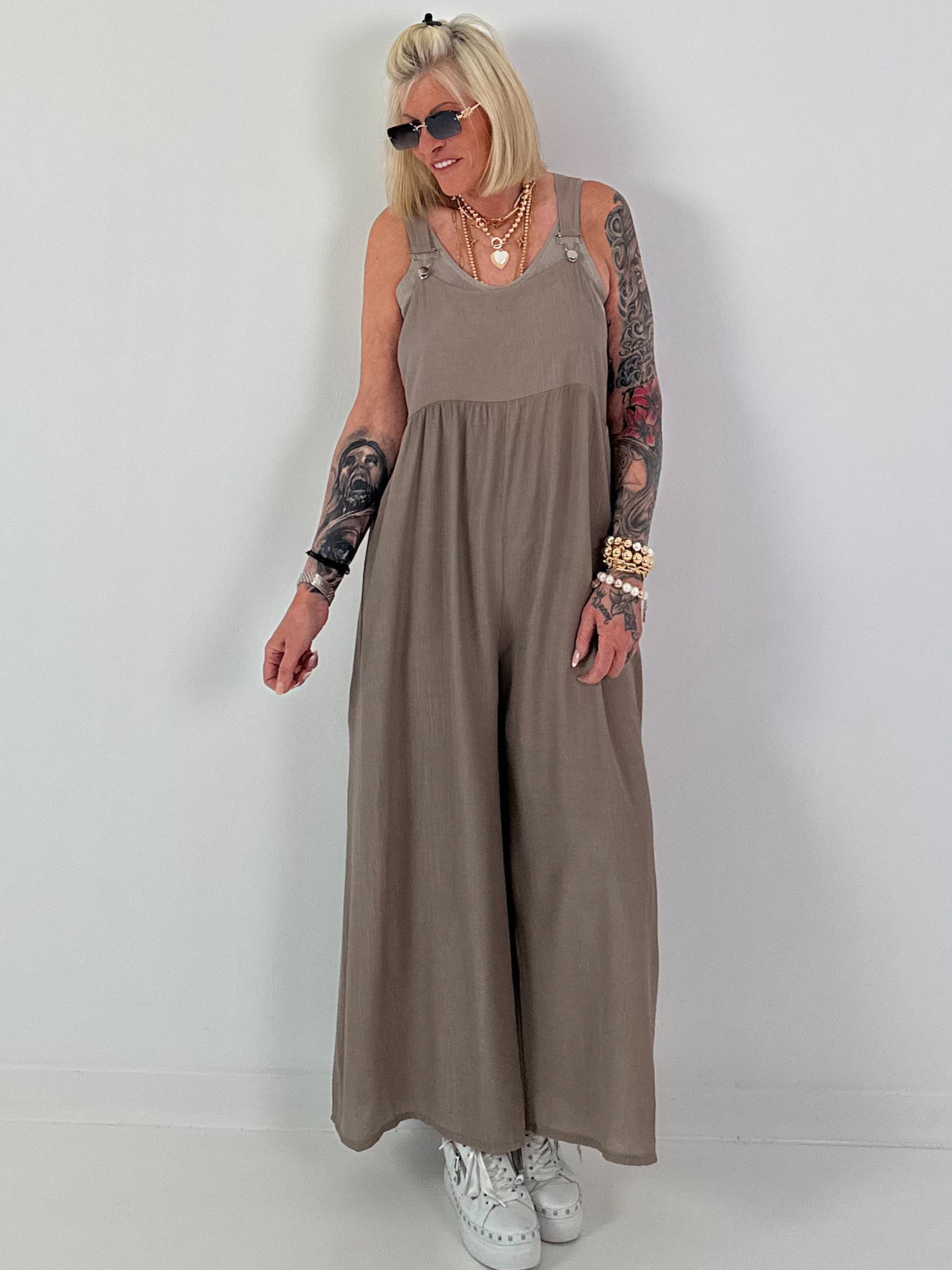 Marlene-style jumpsuit - taupe
