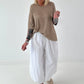 T-Shirt mit halben Arm - taupe