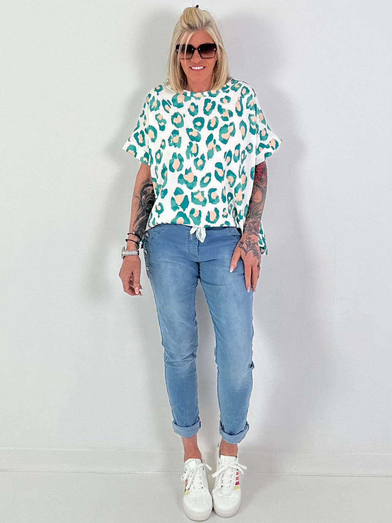 Sweat T-Shirt Leo - watergreen