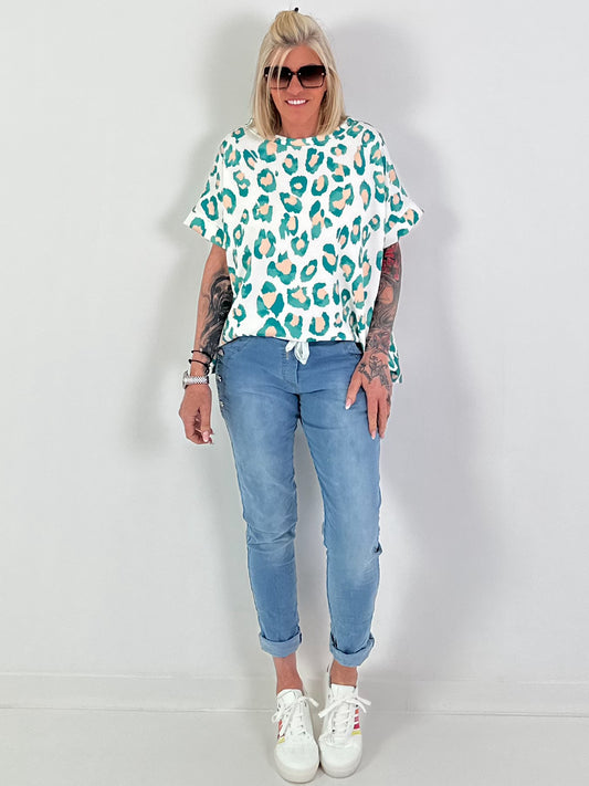 Sweat T-Shirt Leo - watergreen