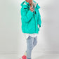 Gewatteerde jas model "Polarline" - turquoise