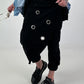Stylische Hose im Knit-Look - schwarz ( lieferbar ab ca. 30.05.26)