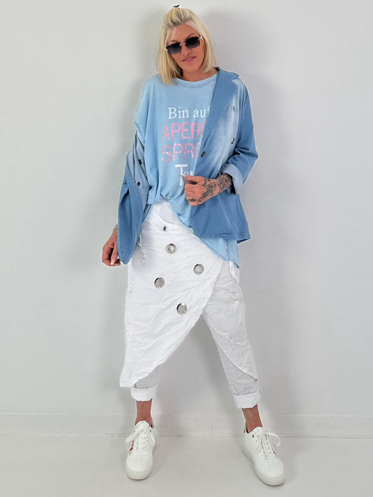 Oversized T-Shirt on Tour - hellblau