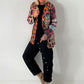 Printed blazer with rhinestones - leo - multicolored