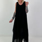 Sommerkleid mit Raff-Detail - schwarz