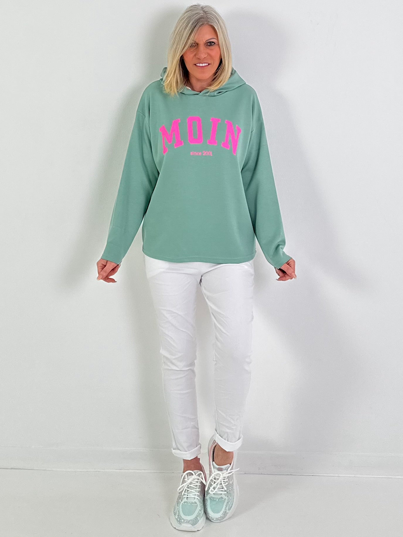 Hoodie Modell "Moin" - salbei