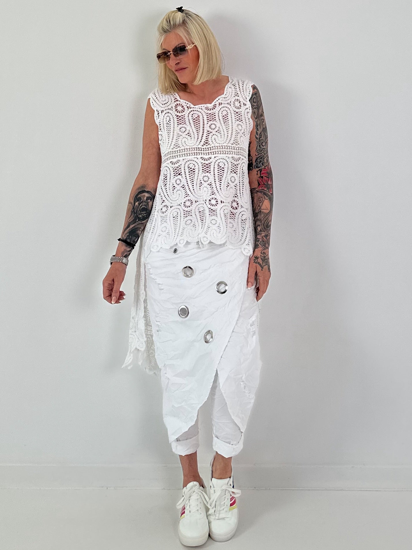 Ibiza Crochet Shirt - White