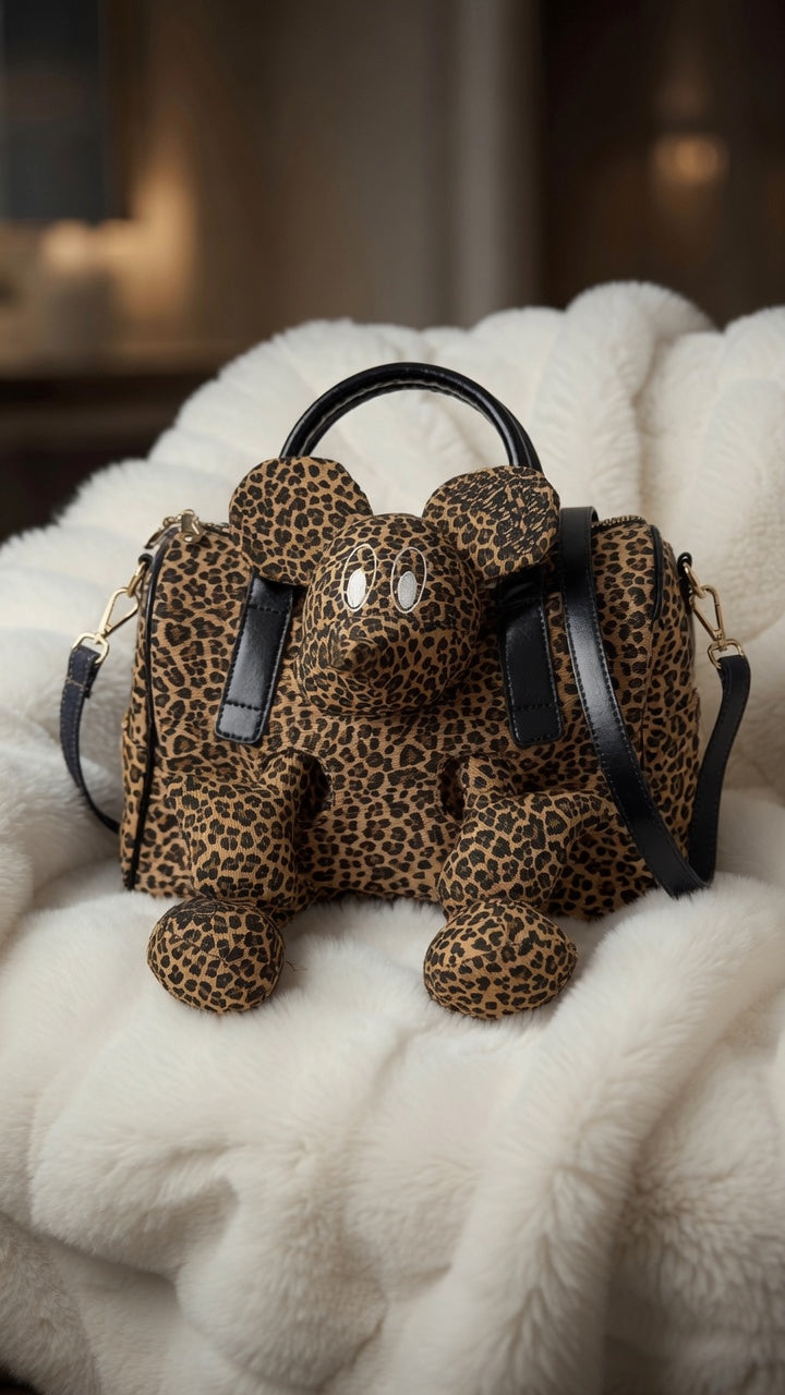 Canvas bag with special details and Speedy shape - leo