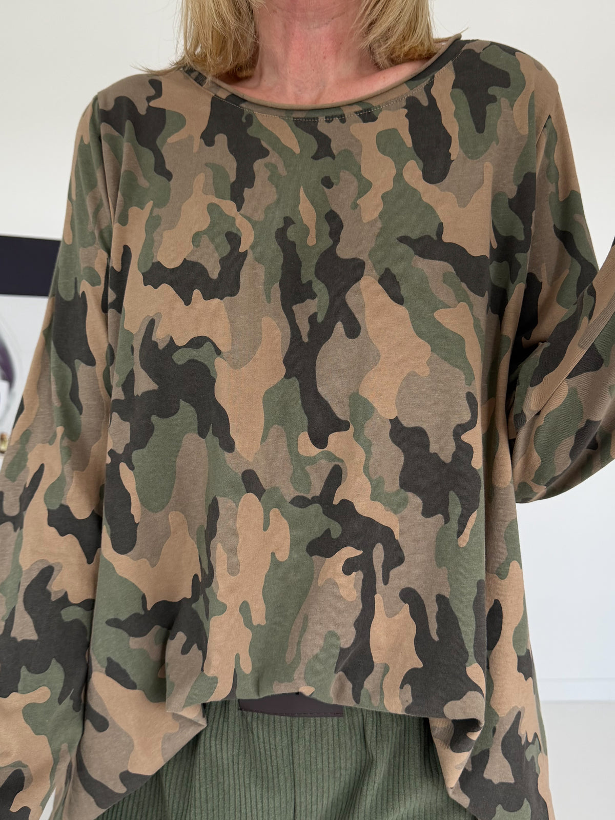 Shirt im Allover-Camouflage-Look - camel-mehrfarbig