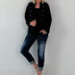Leichte Jacke im Military Look - schwarz