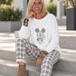 Pullover mit Strass-Comic-Motiv - weiss