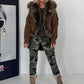 Hose mit elastischem Bund im Camouflage-Look - oliv-mehrfarbig