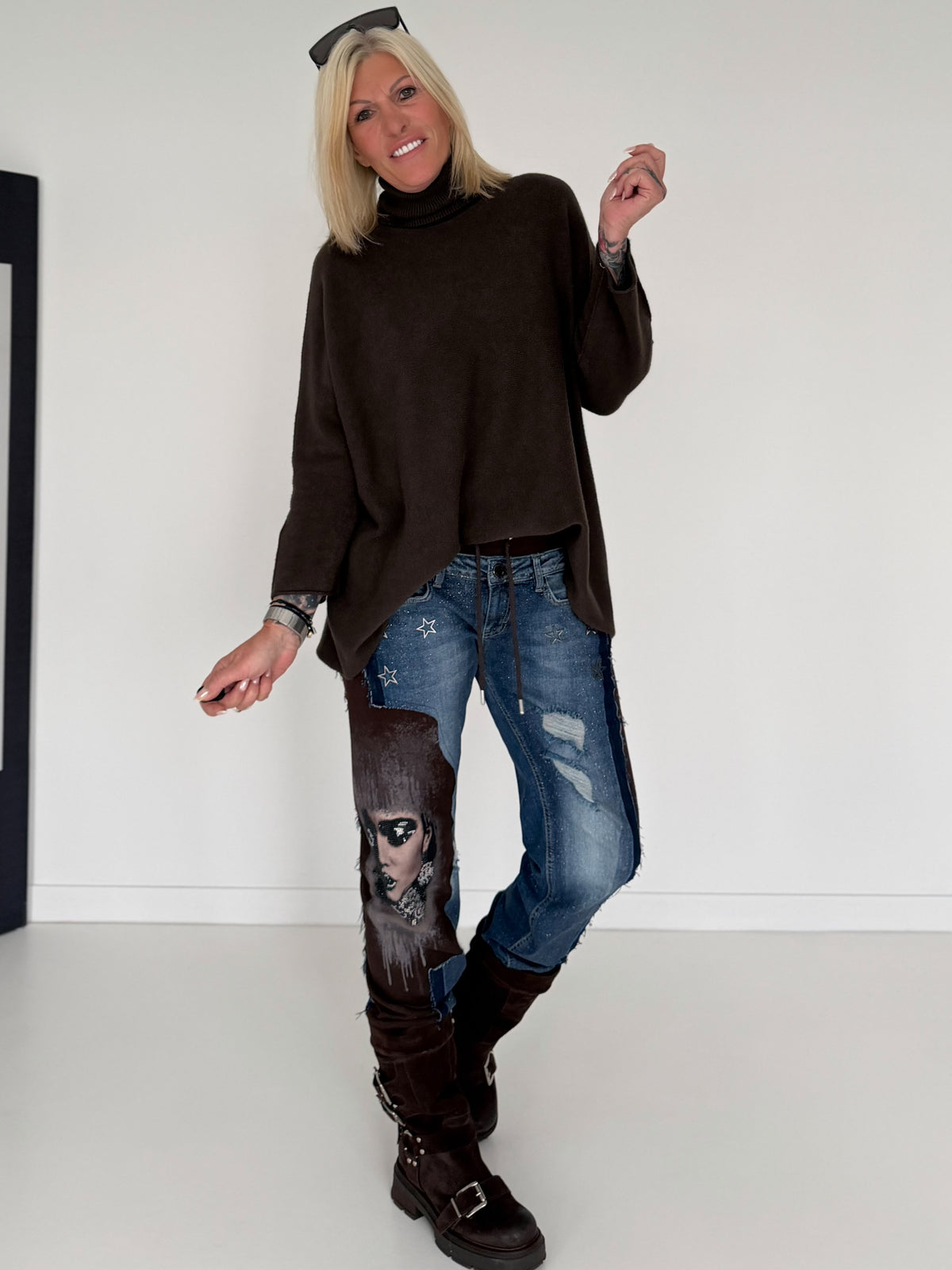 Jogg-Jeans Woman - denim-mokka