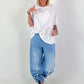 T-shirt with heart appliqués - white