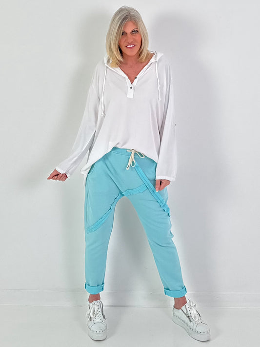 Tunika mit Kapuze - weiss