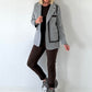 Blazer mit Statement Patch - grau