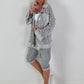 Jeansjacke mit floralem Netzeinsatz - grau ( lieferbar ab 26.05.26)