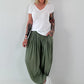 Light harem pants - olive