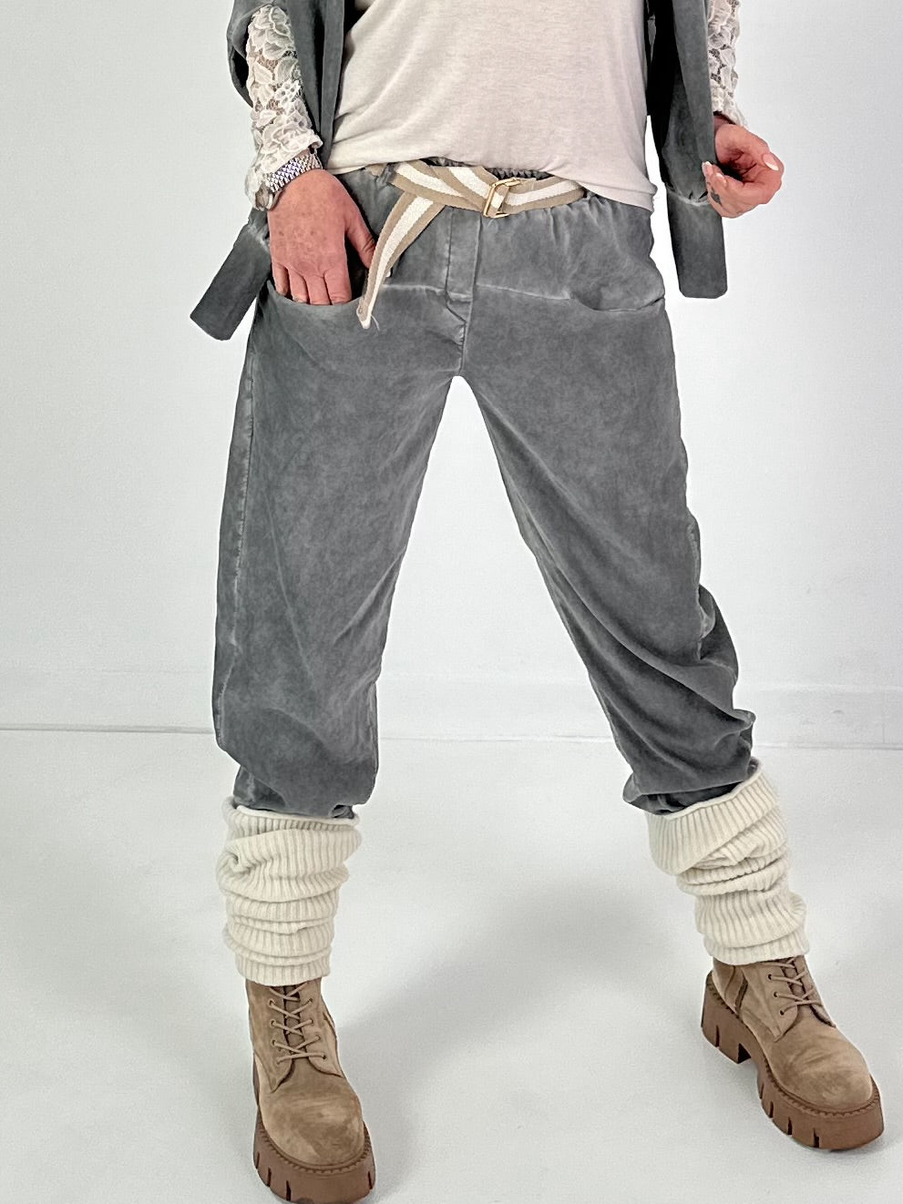 Lässige Hose  - grau