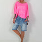 Oversized Shirt Normal is Boring - neon pink