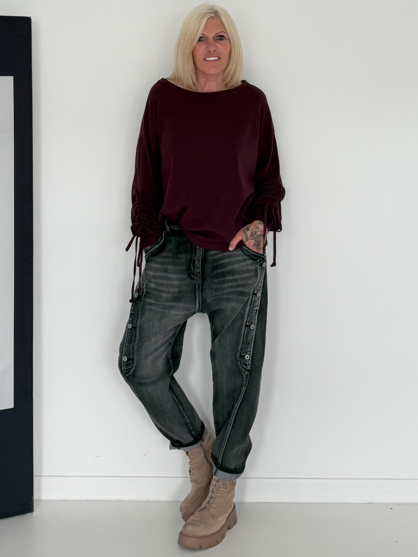Shirt met ruches - roze
