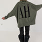 Oversized Hoodie YEAH - oliv