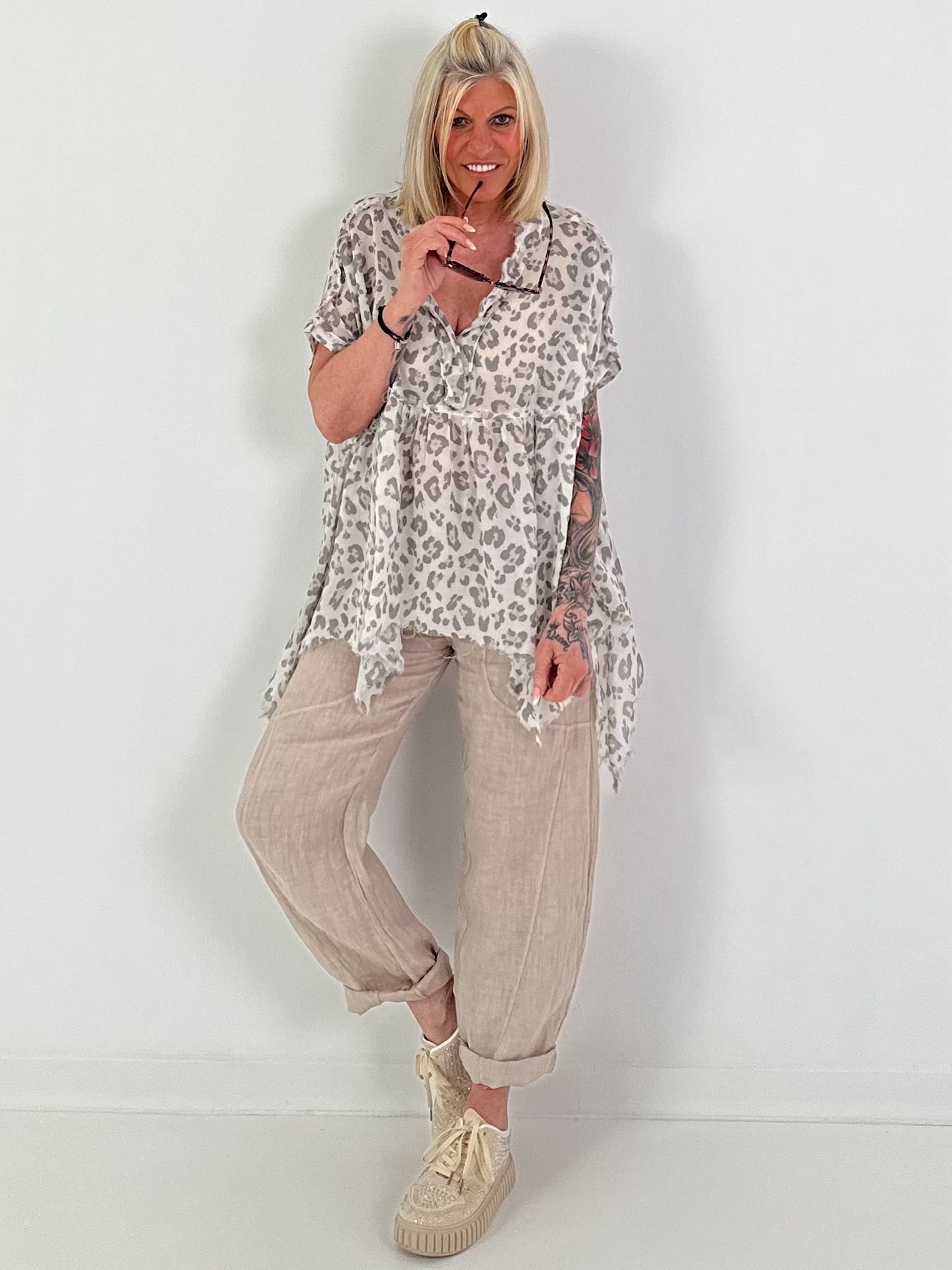 Ragged Tunic Leo - beige