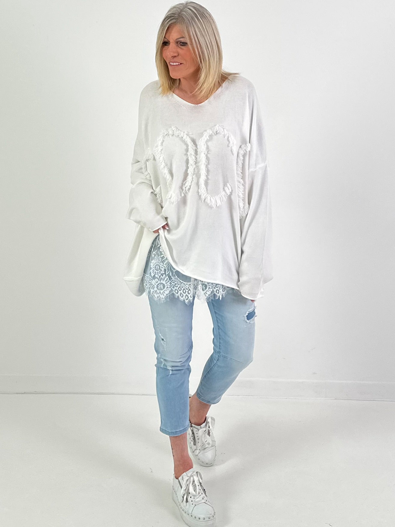 Pullover Modell "Coco" - weiss