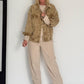 Oversized Cordjacke - camel