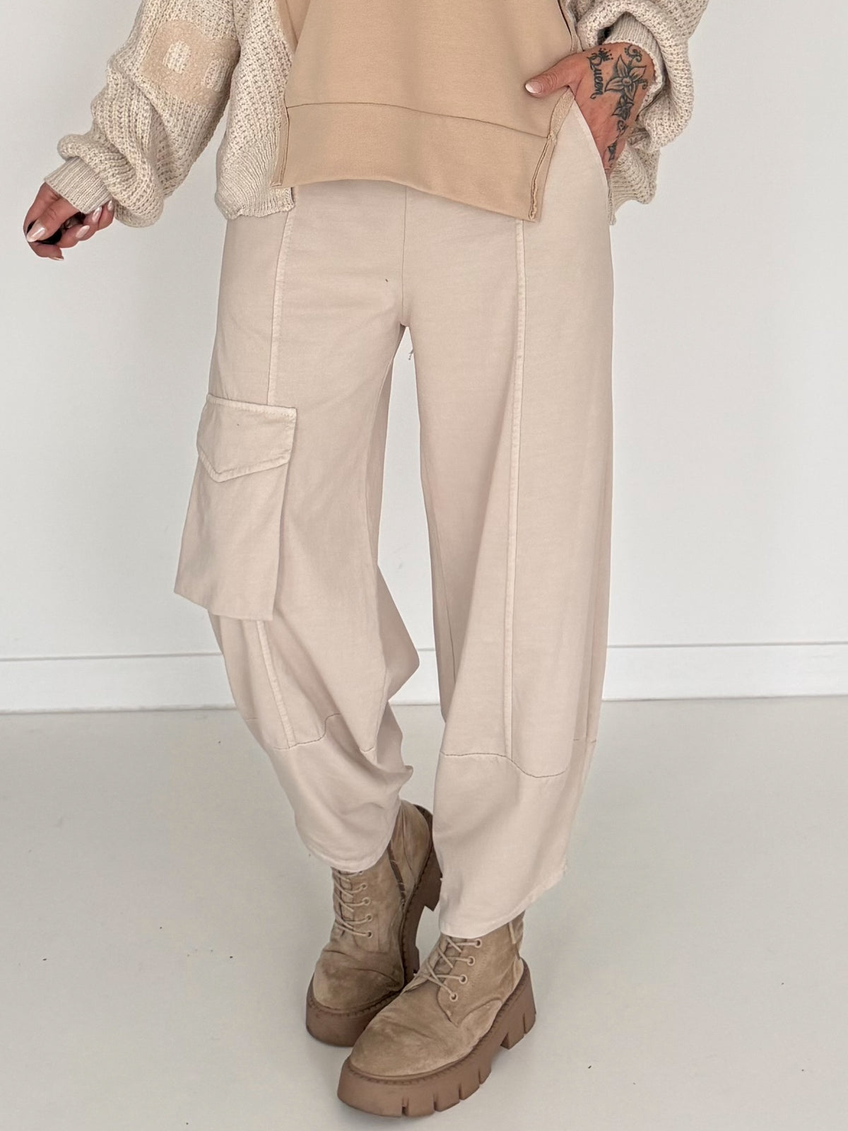 Stylish Sweatpants - Beige