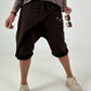 Baggy Short mit Überwurf und Tasche mit Details - schoko