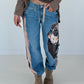 Jogg-Jeans im Used Look Dog - denim