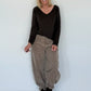 Basic Shirt mit V-Neck - mokka