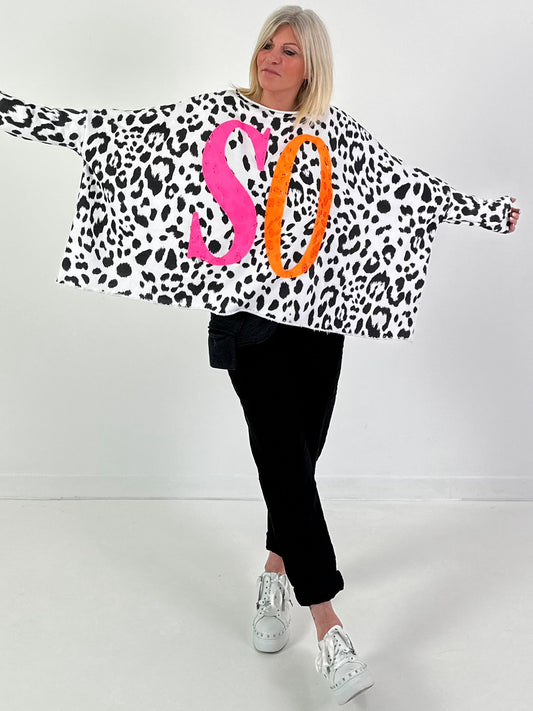 Oversized Sweatshirt Modell "Lina" - weiss