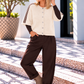 Striped cardigan - beige-mocha