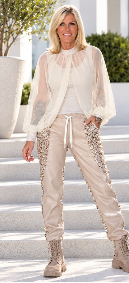 Sheer Sleeve - beige