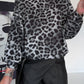 Ballonsweater im All Over Leo-Look - grau-leo-mehrfarbig