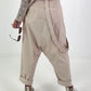 Baggy Hose mit Überwurf - beige