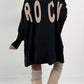 Oversized hoodie model "Rockwave" - ​​​​gebruikt zwart