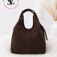Faux Suede Bag - Mocca