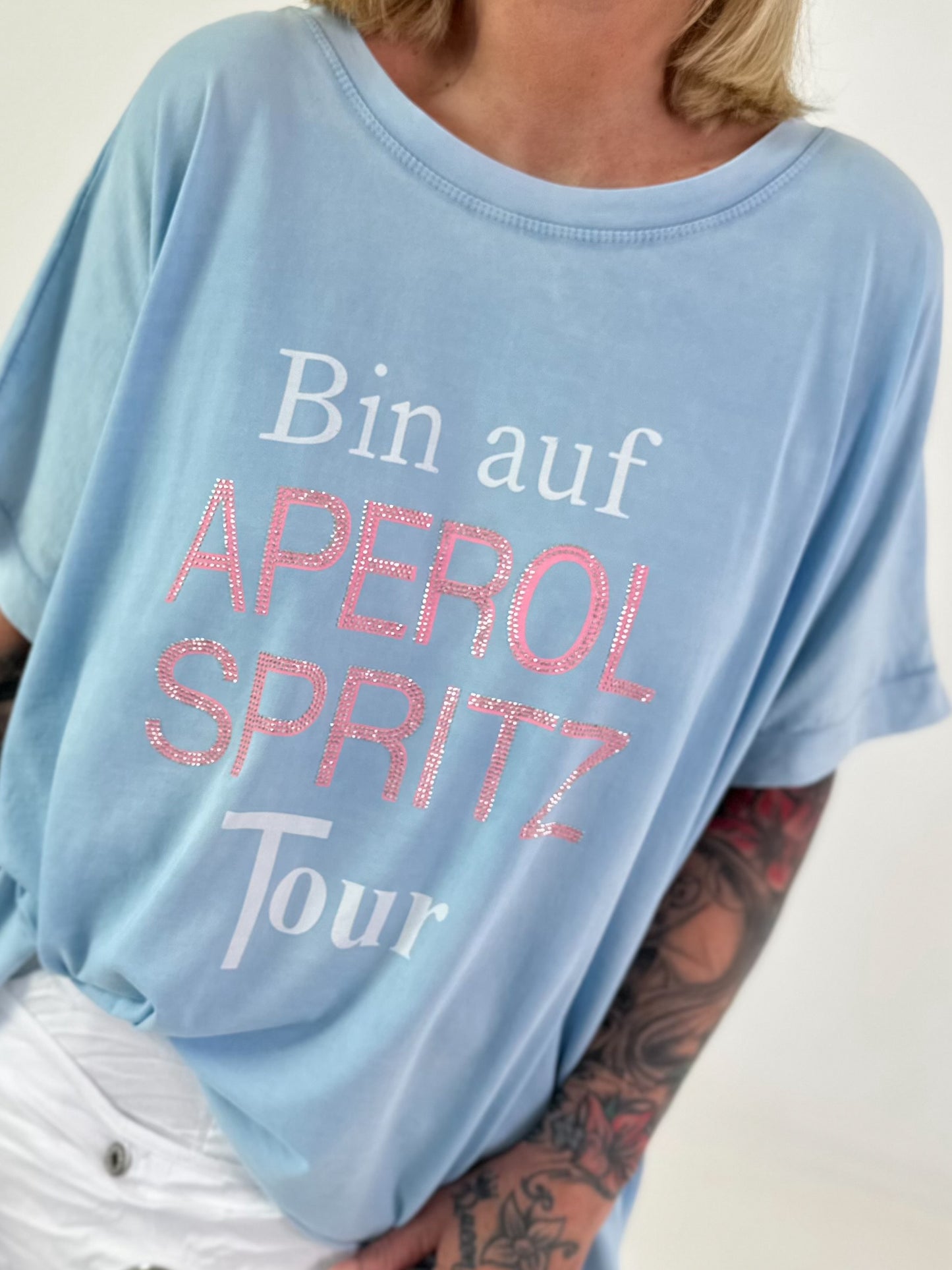 Oversized T-Shirt on Tour - hellblau