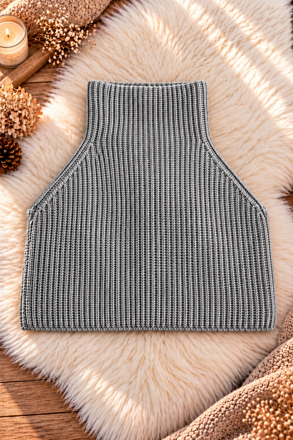 Cozy Turtleneck Layer - grau