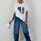 T-Shirt Chucks - weiss-blau