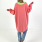 Oversized Sweater Matcha & Pilates - coral